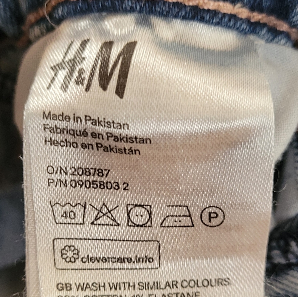 H&M & DENIM Blue Mom Jeans Ultra High Waist Size 6 - Picture 7 of 7
